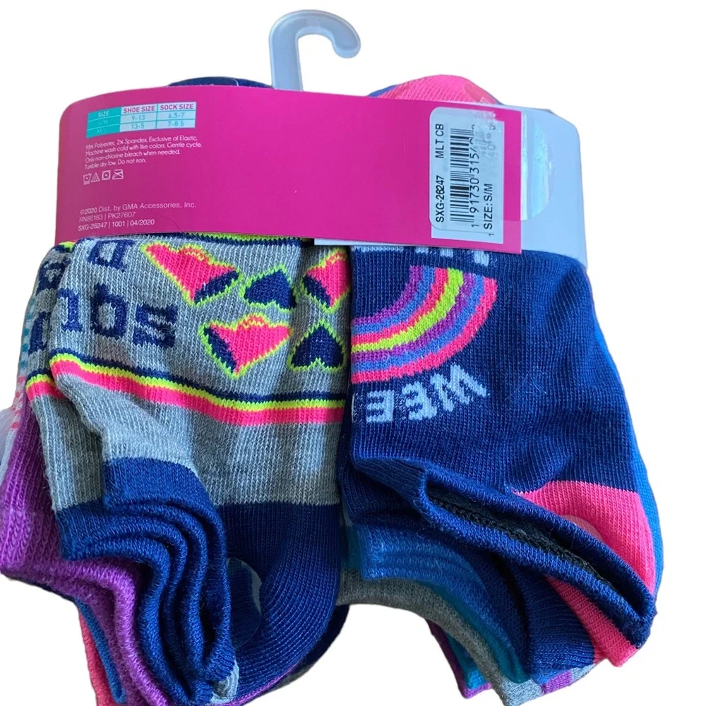 CHARLOTTE Little Girl’s No Show Socks - 20 Pairs S/M Shoe Size: 9-13